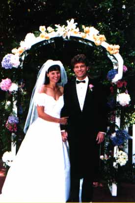 Bride & Groom Flower Arch